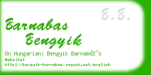 barnabas bengyik business card